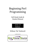 Beginning perl programming  self study guide  student manual 2018 19 edition 