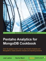 Pentaho analytics for MongoDB cookbook  over 50 recipes to learn how to use pentaho analytics and MongoDB to create powerful analysis and reporting solutions 