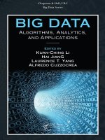 Big data  algorithms, analytics, and applications 