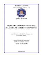 Hoạch định chiến lược thương hiệu của các doanh nghiệp logistics Việt Nam
