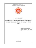 NGHIÊN CỨU CÁC GIẢI PHÁP CỦA CHECKPOINT TRONG VIỆC GIÁM SÁT AN NINH MẠNG TỔNG THỂ