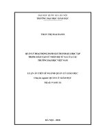 Quản lý hoạt động đánh giá thành quả học tập trong đào tạo cử nhân hệ từ xa của các trường đại học việt nam 