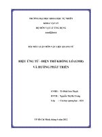 Tiểu luận hiệu ứng từ   điện trở khổng lồ (gmr) và hướng phát triển