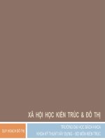 BÀI GIẢNG xã hội KIẾN TRÚC và đô THỊ