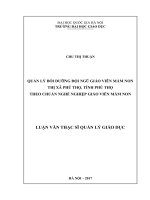 Quản lý hoạt động nghiệp vụ của phòng đào tạo, trường đại học hà nội theo tiêu chuẩn ISO 9001 2015 