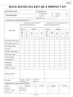 bang danh gia ket qua phong van 