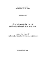 Hồng đức quốc âm thi tập dưới góc nhìn phê bình sinh thái 