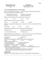 Đề kiểm tra môn Công nghệ  lớp 11 HK2