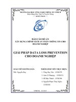 BÁO CÁO TỐT NGHIỆP GIẢI PHÁP DATA LOSS PREVENTION CHO DOANH NGHIỆP