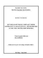 Quy hoạch đô thị dựa trên quá trình generative and space syntax   thành phố hội an như một trường hợp minh họa