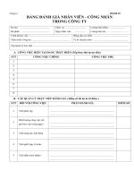 bang danh gia nhan vien va cong nhan 