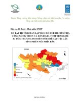 SỔ TAY HƢỚNG DẪN LẬP BẢN ĐỒ RỦI RO CƠ SỞ HẠ TẦNG NÔNG THÔN VÀ ĐÁNH GIÁ TÌNH TRẠNG DỄ BỊ TỔN THƢƠNG DO BIẾN ĐỔI KHÍ HẬU TẠI CÁC TỈNH MIỀN NÚI PHÍA BẮC