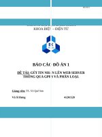 GỬI TIN NHẮN LÊN WEB SERVER THÔNG QUA GPRS VÀ PHÂN LOẠI
