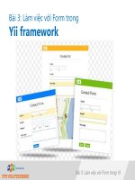 Bài 3: Làm việc với Form trong Yii framework