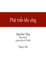 Bài giảng Phát triển bền vững