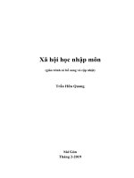 BÀI GIẢNG NHẬP MÔN XÃ HỘI HỌC