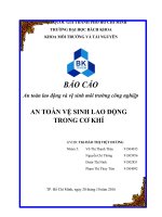 BÁO CÁO An toàn lao động và vệ sinh môi trường công nghiệp