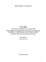 TẬP HUẤN CÁN BỘ QUẢN LÍ, GIÁO VIÊN TRUNG HỌC CƠ SỞ KĨ THUẬT XÂY DỰNG MA TRẬN ĐỀ KIỂM TRA VÀ BIÊN SOẠN, CHUẨN HÓA CÂU HỎI ĐÁNH GIÁ KẾT QUẢ DẠY HỌC, GIÁO DỤC Môn: ĐỊA LÍ