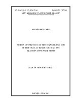 Nghiên cứu một số cấu trúc cộng hưởng mới để thiết kế các bộ lọc siêu cao tần dựa trên công nghệ vi dải.