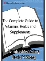 The complete guide to vitamins, herbs, and supplements ( Hướng dẫn đầy đủ về vitamin, thảo dược và chất bổ sung )