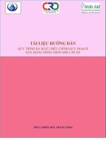 TÀI LIỆU HƯỚNG DẪN QUY TRÌNH RÀ SOÁT, ĐIỀU CHỈNH QUY HOẠCH XÂY DỰNG NÔNG THÔN MỚI CẤP XÃ