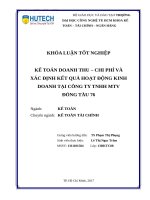 Kế toán doanh thu – chi phí và xác định kết quả hoạt động kinh doanh tại công ty tnhh MTV đóng tàu 76 