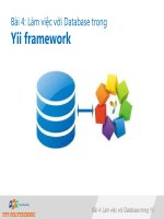 Bài 4: Làm việc với Database trong Yii framework