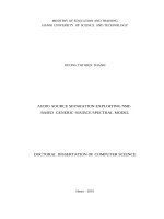 Tách nguồn âm thanh sử dụng mô hình phổ nguồn tổng quát trên cơ sở thừa số hoá ma trận không âm