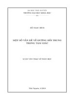 Một số vấn đề về đường đối trung trong tam giác 