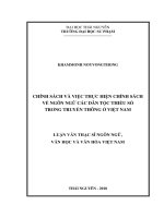 Chính sách và việc thực hiện chính sách về ngôn ngữ các dân tộc thiểu số trong truyền thông ở Việt Nam (Luận văn thạc sĩ)