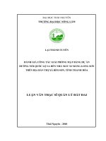 Đánh giá công tác giải phóng mặt bằng dự án đường nối quốc lộ 1A đến nhà máy xi măng Long Sơn trên địa bàn thị xã Bỉm Sơn, tỉnh Thanh Hóa (Luận văn thạc sĩ)