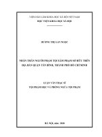 Nhân thân người phạm tội xâm phạm sở hữu trên địa bàn quận Tân Bình, Thành phố Hồ Chí Minh (Luận văn thạc sĩ)