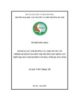 Đánh giá sự ảnh hưởng của một số chính sách đất đai đến thị trường bất động sản trên địa bàn thành phố cẩm phả, tỉnh quảng ninh 