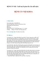 Bệnh án nội xuất huyết giảm tiểu cầu miễn dịch 