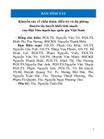 Khuyến cáo về chẩn đoán, điều trị và dự phòng thuyên tắc huyết khối tĩnh mạch của Hội Tim mạch học quốc gia Việt Nam