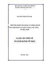 Phương pháp xây dựng và tính chỉ số tổng hợp đánh giá chất lượng cuộc sống ở việt nam