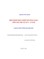 Biện pháp phát triển kĩ năng giao tiếp cho trẻ tự kỷ 3 4 tuổi 