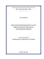 Nhân thân người phạm tội về ma túy trên địa bàn quận Phú Nhuận, thành phố Hồ Chí Minh (Luận văn thạc sĩ)