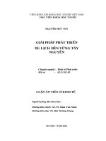 Giải pháp phát triển du lịch bền vững tây nguyên 