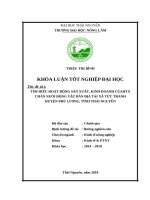 Tìm hiểu hoạt động sản xuất kinh doanh của hợp tác xã chăn nuôi động vật bản địa tại xã tức tranh   huyện phú lương   tỉnh thái nguyên 