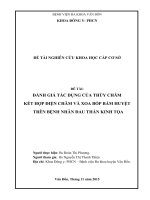 ĐÁNH GIÁ TÁC DỤNG CỦA THỦY CHÂM KẾT HỢP ĐIỆN CHÂM VÀ XOA BÓP BẤM HUYỆT   TRÊN BỆNH NHÂN ĐAU THẦN KINH TỌA