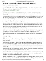 Món ăn   bài thuốc cho người huyết áp thấp