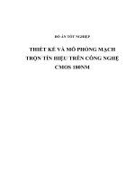 THIẾT kế và mô PHỎNG MẠCH TRỘN tín HIỆU TRÊN CÔNG NGHỆ CMOS 180NM