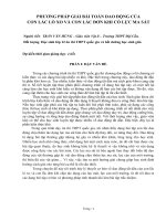 PHƯƠNG PHÁP GIẢI BÀI TOÁN DAO ĐỘNG CỦA CON LẮC LÒ XO VÀ CON LẮC ĐƠN KHI CÓ LỰC MA SÁT