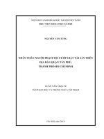 Nhân thân người phạm tội cướp giật tài sản trên địa bàn quận Tân Phú, thành phố Hồ Chí Minh (Luận văn thạc sĩ)