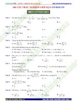 Tổng hợp câu hỏi trắc nghiệm luyện thi THTP Quốc gia môn Toán