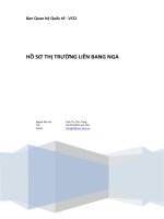 HỒ SƠ THỊ TRƯỜNG LIÊN BANG NGA