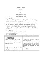 Giáo án Địa lý bài Thành phố Hồ Chí Minh lớp 2