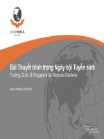 Bài Thuyết trình trong Ngày hội Tuyển sinh Trường Quốc tế Singapore tại Gamuda Gardens