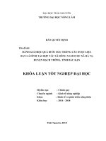 Đánh giá hiệu quả bước đầu trồng cây dược liệu ban lá dính tại hợp tác xã đông nam dược xã hà vị   huyện bạch thông   tỉnh bắc kạn 